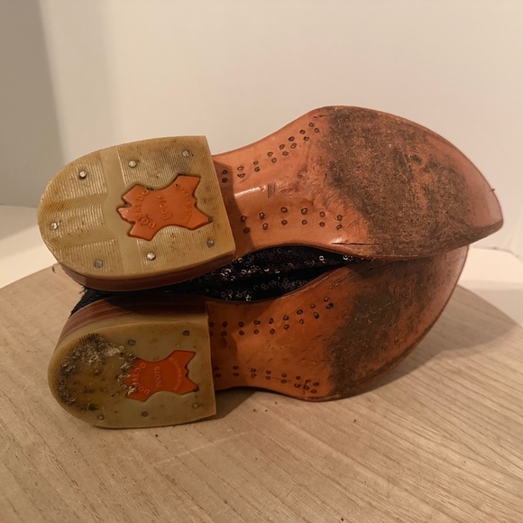 Donaldo Women’s Western Cowboy Boots Size 6 USA – Black Sequin & Embroidered - Picture 6 of 7